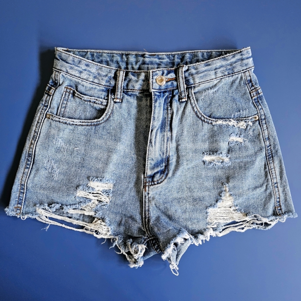 SHEIN distressed denim jean Shorts xs